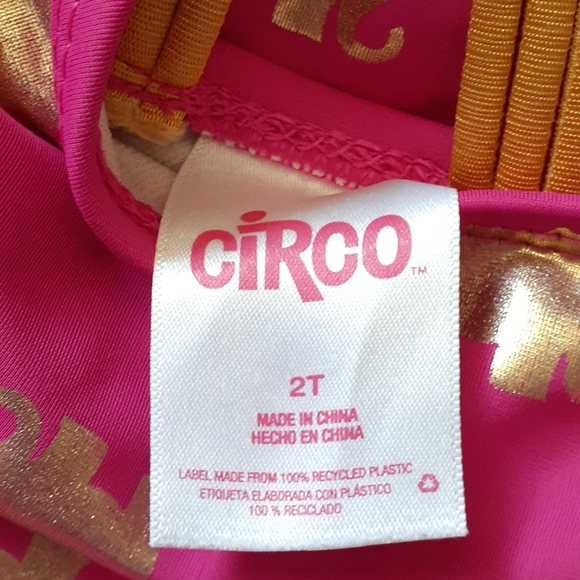 2T Pink & Gold Elephant One Piece Swimsuit - Picture 3 of 4
